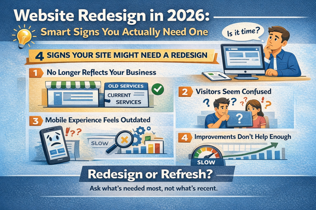 website redesign decision factors for businesses